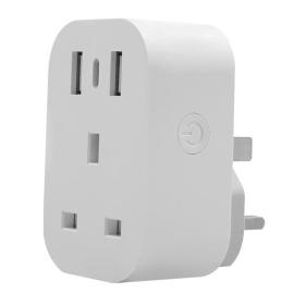 ECSPSP, Fort Smart Plug with Mains Passthrough and Switchable USB & USB-C