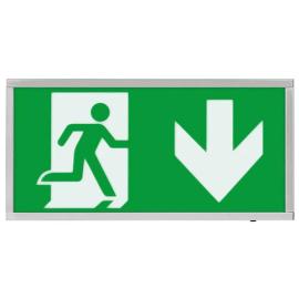 EMLED3WMEXBOXD-CL, Duceri Emergency Exit Box Down Legend 3W LED IP20 Maintained White