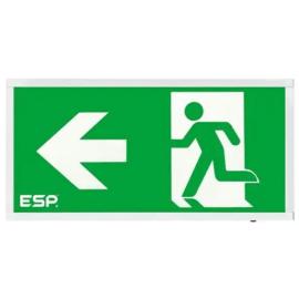 EMLED3WMEXBOXL-CL, Duceri Emergency Exit Box Left Legend 3W LED IP20 Maintained White