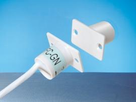 EN3-QFC-GN, Flush 20mm - Grade 3 - Plastic (white). 13mm operating gap. Potted with 1m of cable
