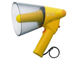 ER-1206W, Handheld Megaphone, 6W, IPX5, with Whistle, Yellow, Range 250m/315m