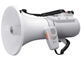ER-2215W, Shoulder Megaphone, 15W, Grey, with Whistle, Range 400m/500m