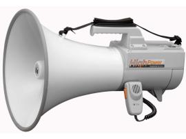 ER-2230W, Shoulder Megaphone, 30W, Grey, with Whistle, Range 800m/1000m