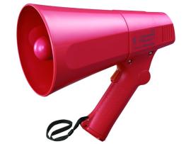 ER-520S, Handheld Megaphone, 6W, with Siren, Red, Range 250m