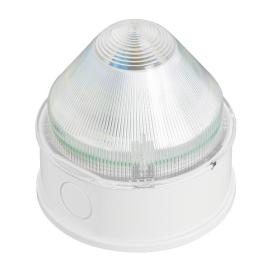 ES11CST, Espire Transparent Lens White LED Sounder Strobe Powered by Mains Supply IP65 w/ Interconnect