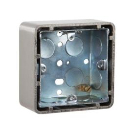 EXTR02, Standard Metal back box with aluminium finish surround