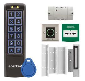 EZT3KCB, Aperta Single Internal Door Black Proximity Keypad Kit c/w Contactless Exit Button & Internal Green Callpoint
