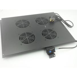 FANR4600T, 4 Way Thermostatic Roof Mount Fan Tray for 600mm Deep All-Rack Floor Cabinet