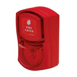 FC3/A/R/R/D, Fire-Cryer Plus Red - Red Sounder Beacon Deep Base