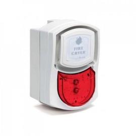 FC3/A/W/R/D, Fire-Cryer Plus White - Red Sounder Beacon Deep Base