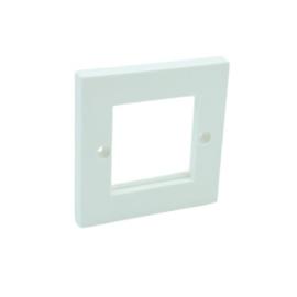 FPS1ABFT, Single Euro Module Faceplate | 1 or 2 Module Wall Plate 86x86mm
