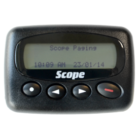GEO28V3MC, GEO USB rechargeable text pager, tone/vibrate. Switchable 2 line / 4 line display