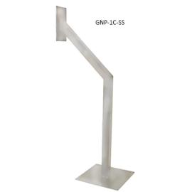 GNP-1C-SS, Car height goose neck post, stainless steel