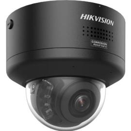 Hikvision (DS-2CD2786G3-IPTRZS2UY/SL(2812)OSTDBLACK) 8MP Acusense Strobe Light and Audible Warning Motorized Varifocal Dome Network Camera - Black