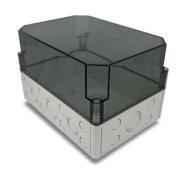 HOCHIKI (SMB-2) IP66 Rated, Grey (RAL7035) Enclosure - Transparent Black Lid gallery thumbnail