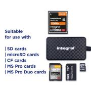 INCRMULTI3.2ACR, 4-in-1 Multi Card Reader | Type-A Cable with USB-C Adapter gallery thumbnail