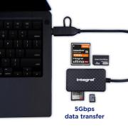 INCRMULTI3.2ACR, 4-in-1 Multi Card Reader | Type-A Cable with USB-C Adapter gallery thumbnail