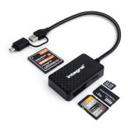 INCRMULTI3.2ACR, 4-in-1 Multi Card Reader | Type-A Cable with USB-C Adapter gallery thumbnail