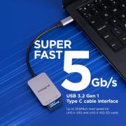 INCRSDMSD3-0-UHSII-CW, DUAL SLOT UHS-II SD & UHS-I MICRO SD USB C 3.2 GEN-1 MEMORY CARD READER gallery thumbnail