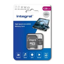 INMSDX128G-100V10, 128GB HIGH SPEED MICROSDHC/XC V10 UHS-I U1