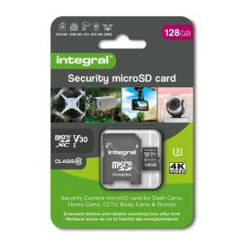 INMSDX128G10-SEC, 128GB MICROSDHC/XC CLASS 10 UHS-I U3 HIGH ENDURANCE