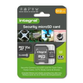 INMSDX512G10-SEC, 512GB MICROSDHC/XC CLASS 10 UHS-I U3 HIGH ENDURANCE