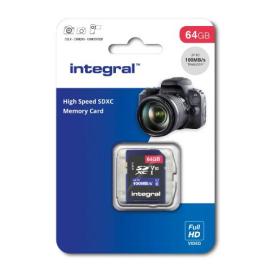 INSDX64G-100V10, 64GB HIGH SPEED SDHC/XC V10 100MB  UHS-I U1