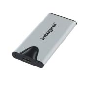 INSSD500GPORT3.2SLIMXS, 500GB PORTABLE EXTERNAL SSD USB-C 3.2 GEN.2X2 SLIMXPRESS PRO SILVER R-2000MBs W-2000MBs USB-C to C CABLE USB-C TO A ADAPTER INTEGRAL gallery thumbnail