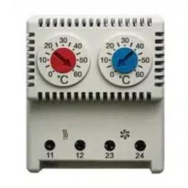 IP-THD2, Double Thermostat for Fan & Heater NC NO, 0/+60 0/+60?C