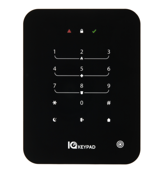 IQKP-PRX-868-BLK, IQ Keypad, w/ Proximity Reader plus 4 Key Tags, Black, PowerG 868 MHz gallery image