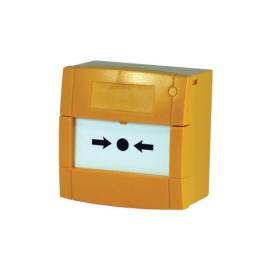 KAC, (M4A-Y000SF-K013-11), Manual call point, double pole  NO/NC contacts, plastic element, yellow, house flame
