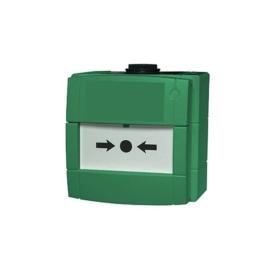KAC, (W3A-G000SF-K013-11), Manual call point weatherproof, NO/NC contacts, plastic element, green, plain
