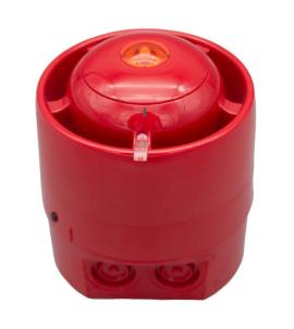 KE-AS3115R-CMIP, Excellence Series Intelligent Addressable Weatherproof Sounder/Visual Indicator with Isolator (Ceiling Mount)