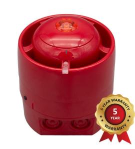 KE-AS3115R-WMIP, Excellence Series Intelligent Addressable Weatherproof Sounder/Visual Indicator with Isolator (Wall Mount)