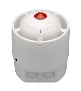 KE-AS3115W-WMIP, Excellence Series Intelligent Addressable Weatherproof Sounder/Visual Indicator with Isolator (Wall Mount) Red Flash
