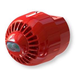 Klaxon, ESC-5004, Sonos Pulse Wall Sounder Beacon SB Red body White Flash (17-60 V DC)