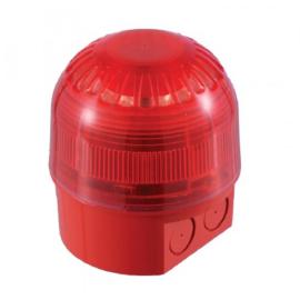 Klaxon, PSC-0042, Sounder Beacon (LED with link) Red Lens, Red Deep Base (17-60 V LED)