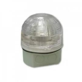 Klaxon, PSC-0053, Sounder Beacon (LED) Clear Lens, Red LED, White Deep Base (17-60 V LED)