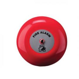 Klaxon, TAA-0007, Fire Bell Red, 6 Inch Gong (19-28 VDC)