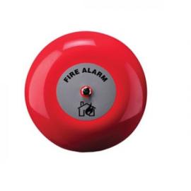 Klaxon, TAA-0015, Fire Bell Red, 8 Inch Gong (19-28 VDC)