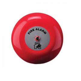 Klaxon, TAA-0017, Fire Bell Weatherproof Red, 6 Inch Gong (19-28 VDC)