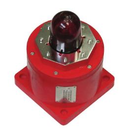 Klaxon, TCB-0012, EXD Beacon 100-240 VAC 20J Xenon, Red Lens
