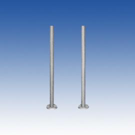 KP-100, 1m Pole - Silver / Galvanised - PAIR