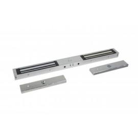 Monitored Double Slimline Mini Magnet  product offering 600lb (280kg) holding force - magnet size 500(L) x 46 (W) x 25 (D) all mm - includes a monitoring contact rated at 2amp at 24VDC also Door Monitoring sensor.