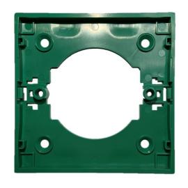 N-MC-AFM-G, Green Manual call point recess mount accessory for an embedded wall box