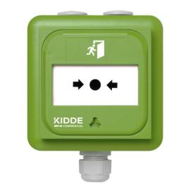 NC-MC-IP-0-G, Green weatherproof IP67 rated manual call point suitable for outdoor applications