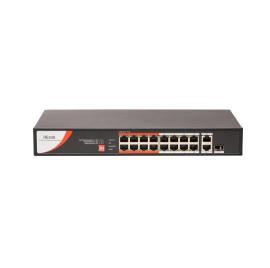 NS-0318P-130(C), 16 Port Fast Ethernet Unmanaged POE Switch 