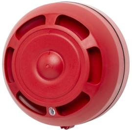 NS100R-D, Red Conventional Sounder, 12 to 56 VDC, 95 - 110dB, 32 tones, IP65