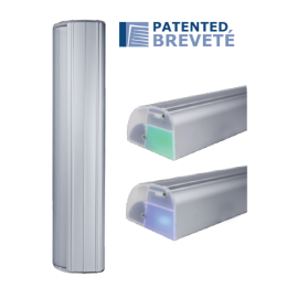 P600EVO, Architectural handle, 2x300kg monitored magnets, 400mm, LED indication