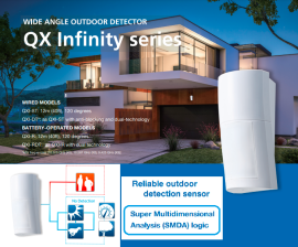 QXI-ST, High/Low mount Wide angle PIR Detector 12m x 120? coverage